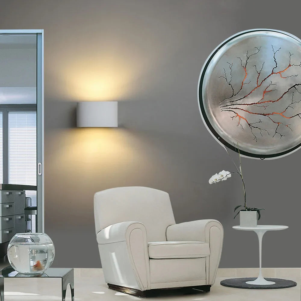 Afralia™ Gypsum LED Wall Lamp 5W Sconces Modern Indoor Lighting Bedroom Living Room