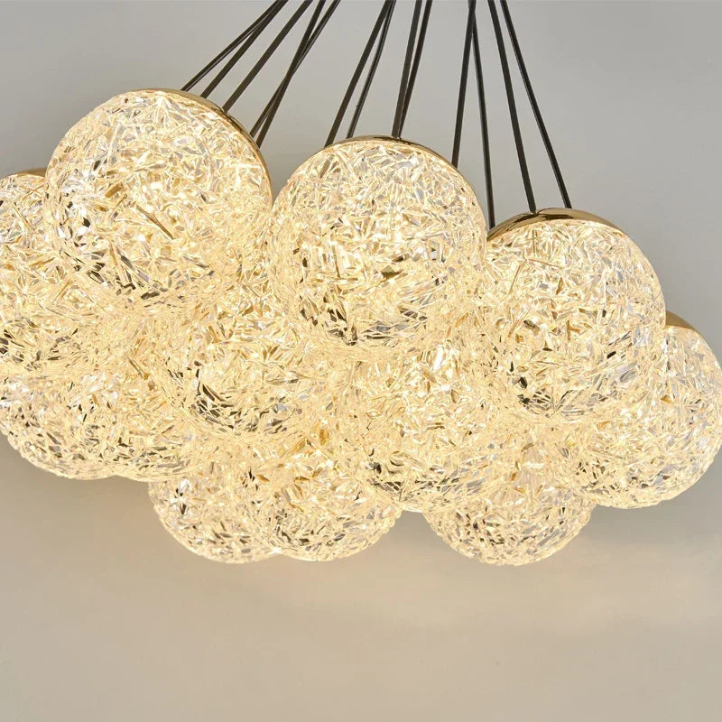 Afralia™ LED Chandelier Ceiling Lamp for Chic Bedroom Decor and Living Room Lighting