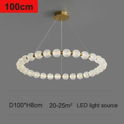 Afralia™ Glass Ball LED Chandelier Pendant for Living Room & Bedroom