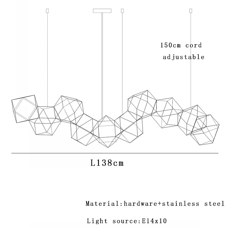 Afralia™ Modern Stainless Steel Pendant Lights for Dining Table - Black Gold Hanglamp