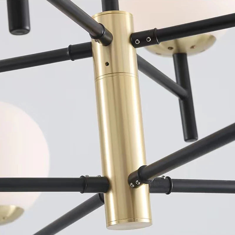 Afralia™ Nordic Wrought Iron Chandelier for Kitchen Living Room Bedroom Lighting