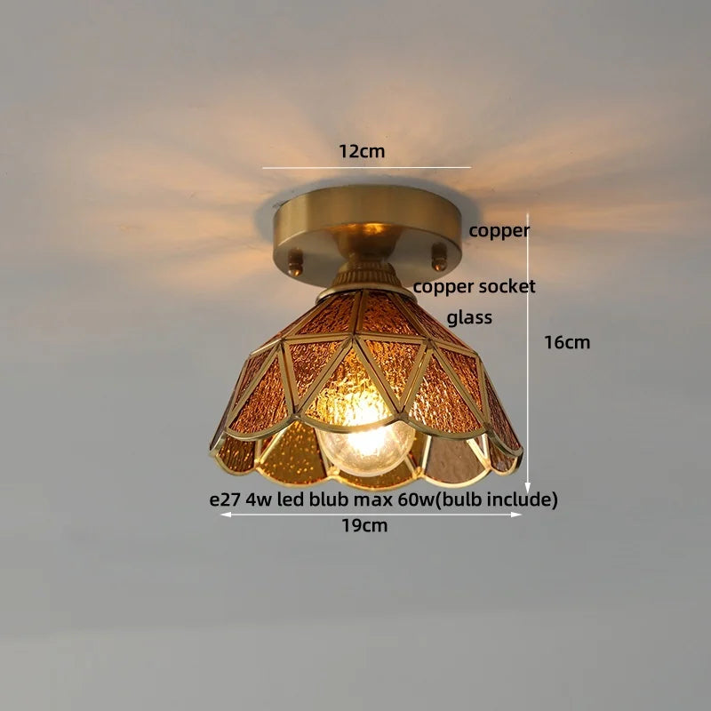 Afralia™ Glass Flower LED Ceiling Lights - Modern Nordic Canopy Lamparas Techo