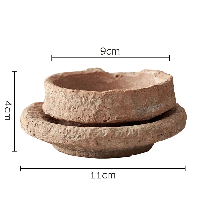 Afralia™ Rough Ceramic Vase for Garden and Desk Decor