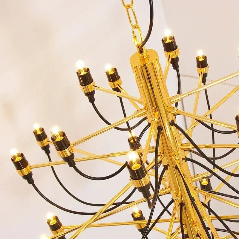 Afralia™ Luxury Gold Chrome Ceiling Chandelier for Living Room, Bedroom, Kitchen, Hotel, Home Decor