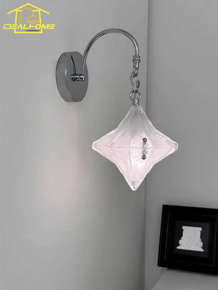 Afralia™ French Medieval Bauhaus LED Glass Wall Lamp for Living Room & Bedroom