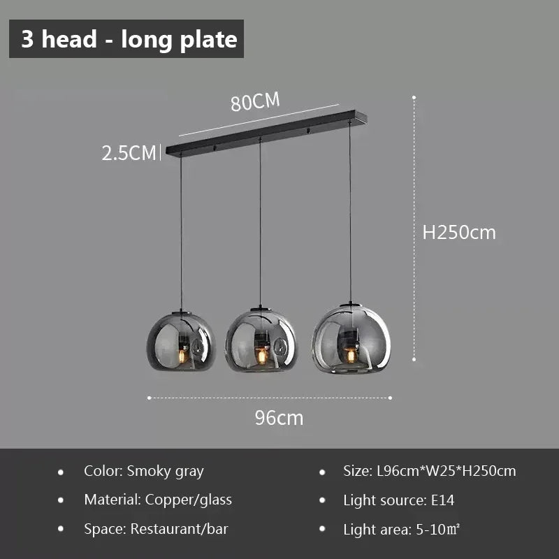 Afralia™ LED Glass Pendant Light: Modern Nordic Luxury Hanging Lamp Fixture