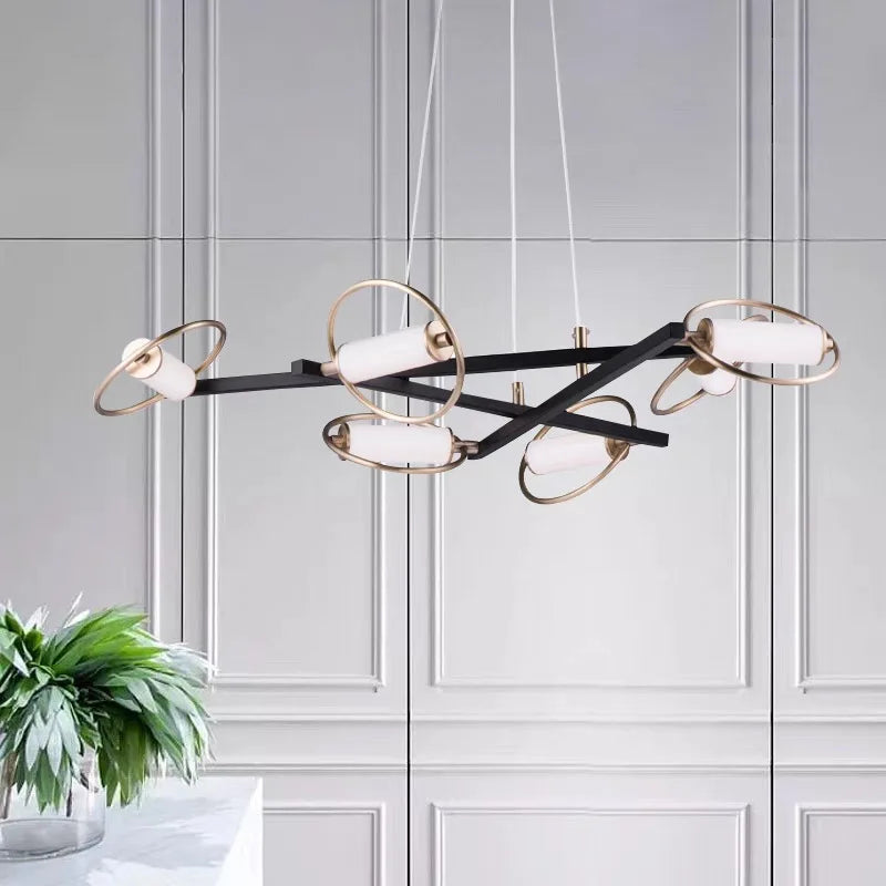 Afralia™ Circular Ring LED Ceiling Chandelier for Home Decor - Modern Living Dining Room Pendant Light