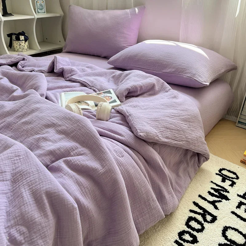 Afralia™ Cooling Wrinkled Yarn Summer Blanket - Breathable & Thin Comforter