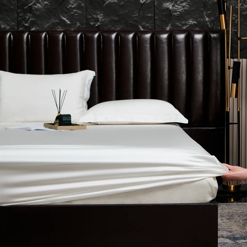 Afralia™ Silky Soft Lyocell Fitted Sheet with Bamboo Fiber for Smooth Mattress Cover