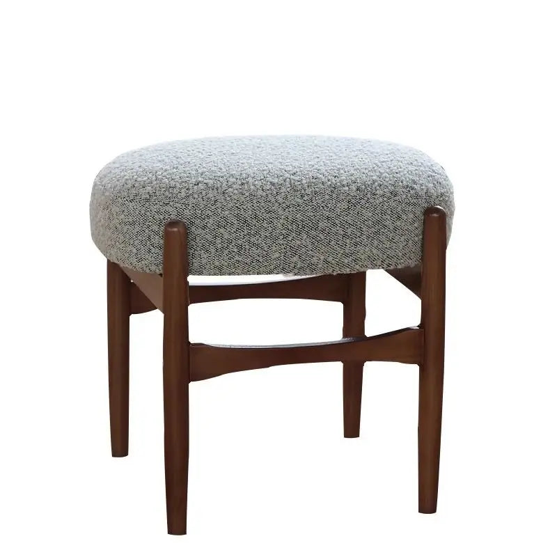 Afralia™ Ash Wood Makeup Bench Dressing Chair for Small Spaces