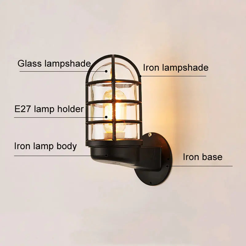 Afralia™ Vintage Outdoor Wall Lamp | Retro Aisle Balcony Lights | European Style E27 Fixtures