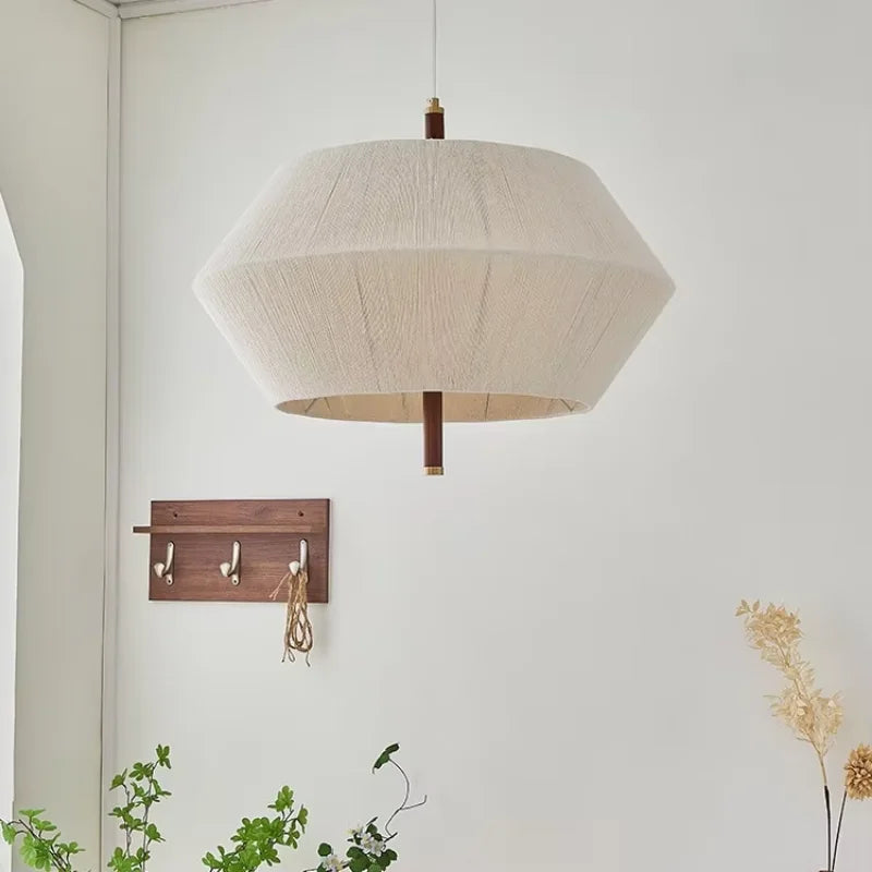 Afralia™ Wabi Sabi Cotton Thread Pendant Chandelier LED Ceiling Light