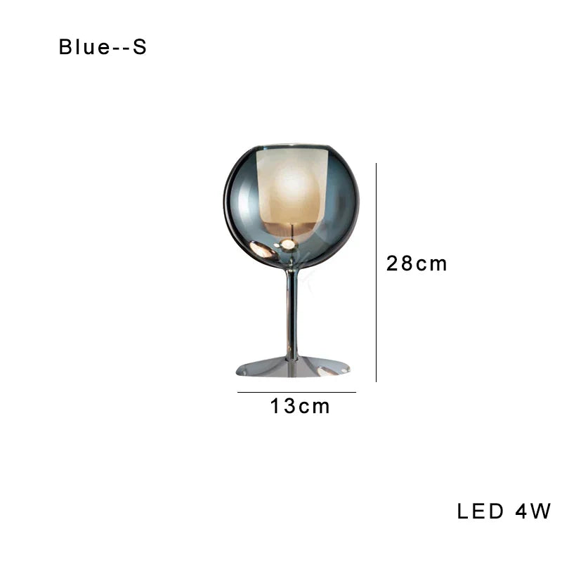 Afralia™ Gold Chrome Glass Table Decor Lamp for Luxury Living Room, Villa, Store, Cafe