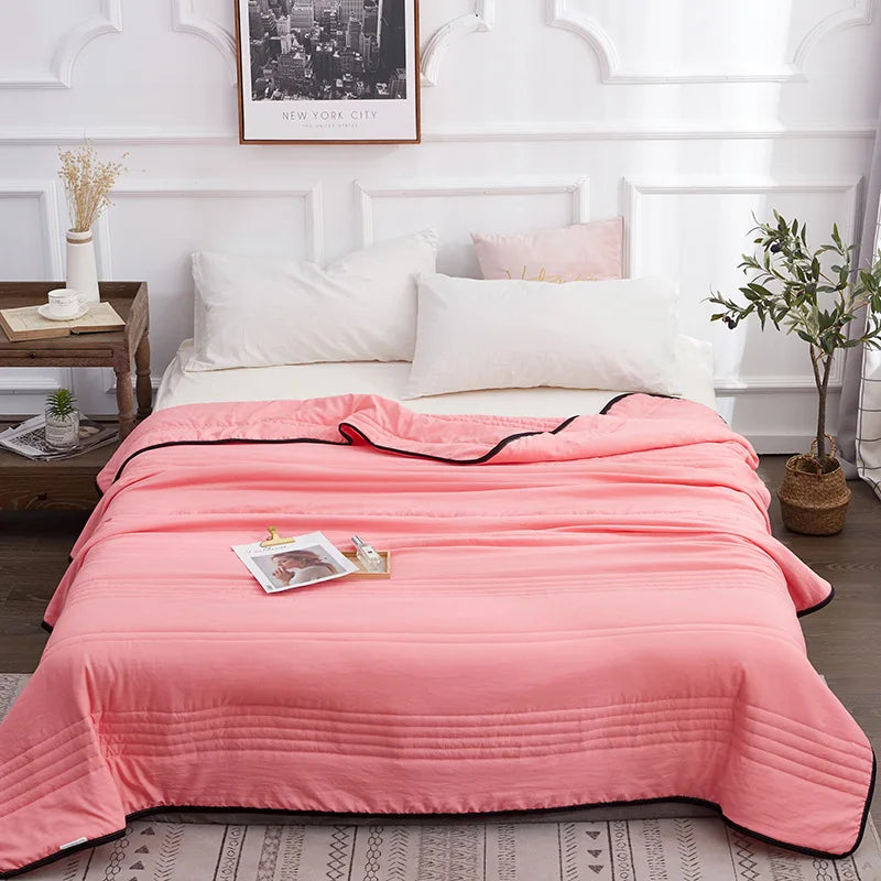 Afralia™ Summer Quilted Thin Blanket for Twin King Bed - Soft & Breathable Bedclothes