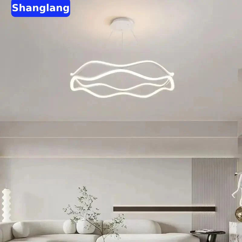 Afralia™ Luxury Ring LED Pendant Light Chandelier for Living Dining Bedroom Home Decor