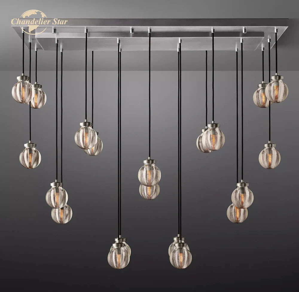 Afralia™ Pearl Crystal Chandeliers LED Pendant Lights for Living Room Kitchen Island