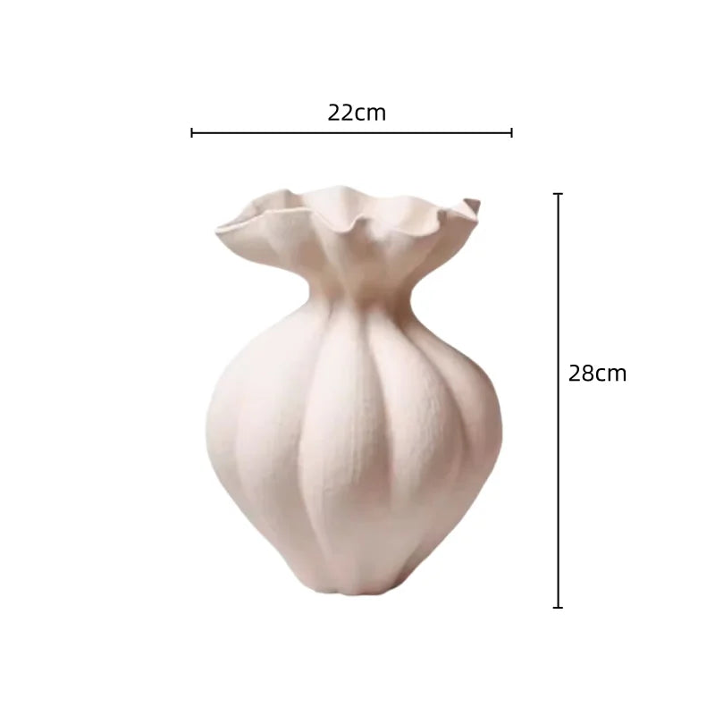 Afralia™ Lace Ceramic Vase for Home Decor Bouquets and Arrangements