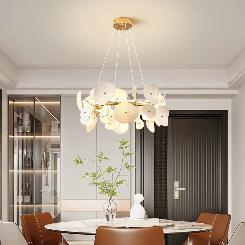 Afralia™ Luxury Ceramics Pendant Ceiling Chandelier LED Dining Table Light
