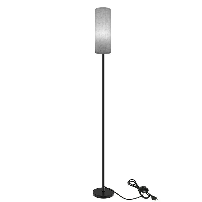 Afralia™ Nordic Cloth Lampshade LED Floor Lamp for Indoor Living Room Decor