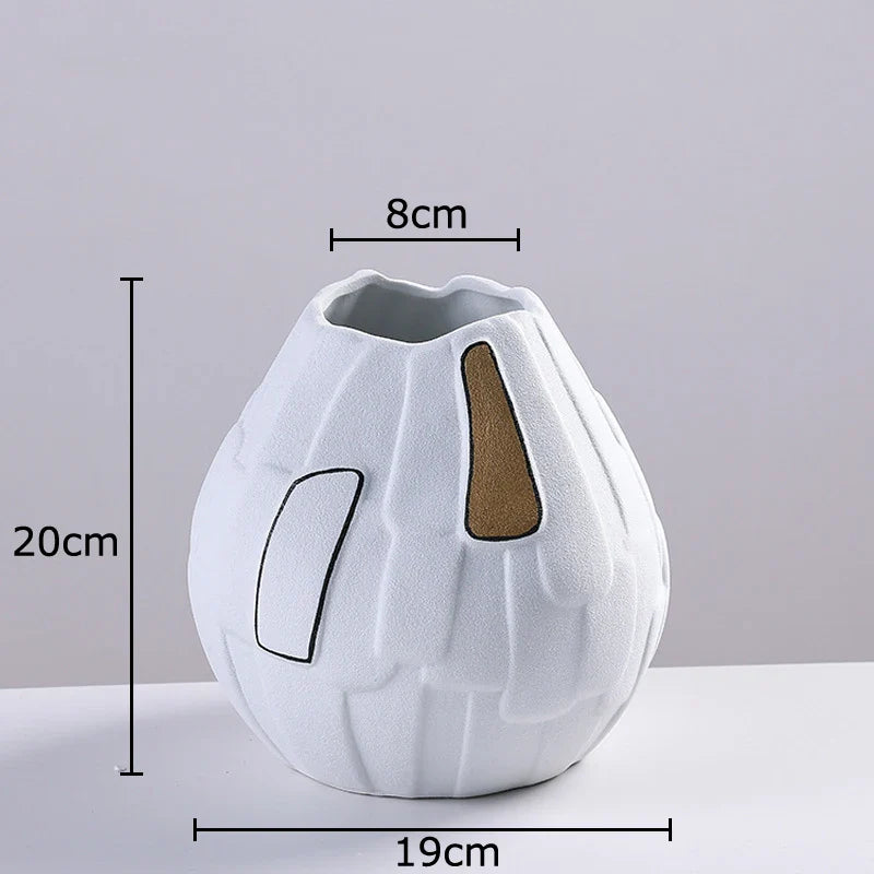 Afralia™ Modern Ceramic Vase Plant Pot for Table Decoration and Floral Arrangement