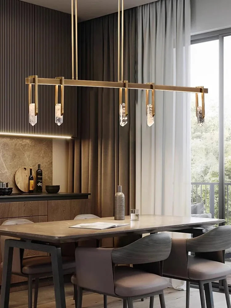 Afralia™ Crystal Pendant Light - Vintage Modern LED Hanging Fixture
