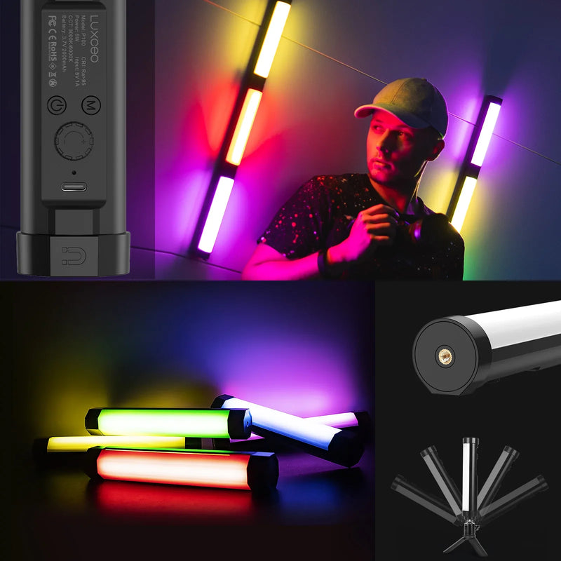 Afralia™ RGB LED Light Tube for Selfie Live Broadcast & Vlog