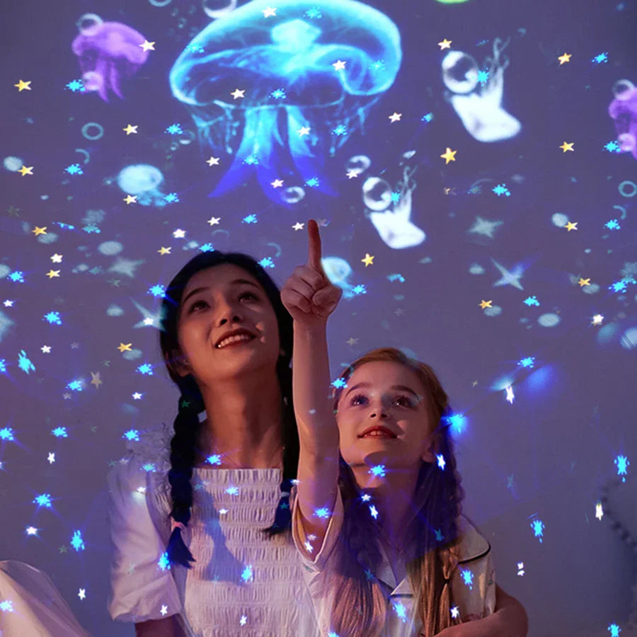 Afralia™ Ocean Star Sky Constellation Projector Night Light for Kids Baby Room