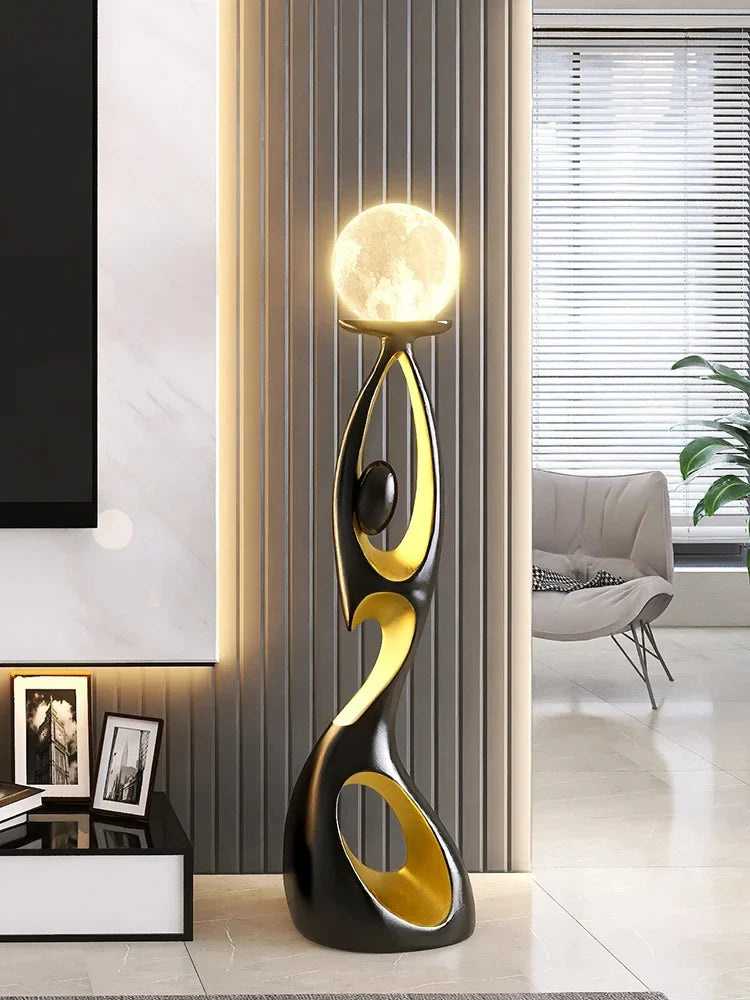 Afralia™ Luxury LED Floor Lamp for Living Room TV Cabinet Decor