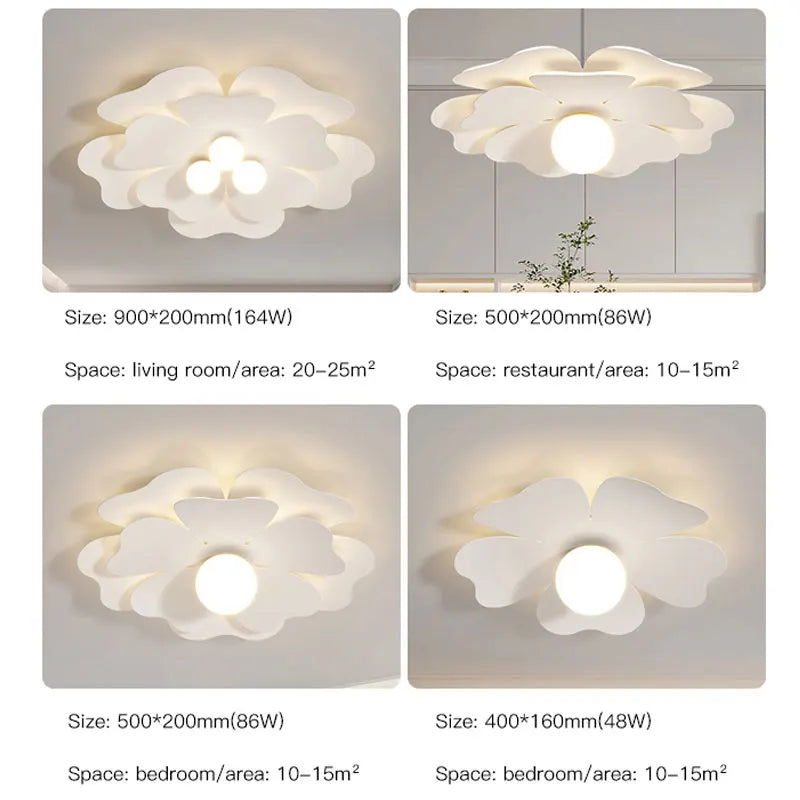 Afralia™ Modern Flowers Glass Ball Ceiling Lamp for Living Room - 2023