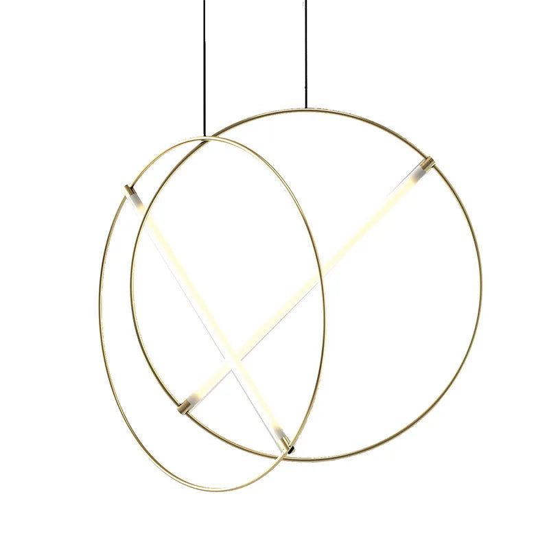 Afralia™ Metal Chandeliers - Modern Minimalist LED Round Hanglamp