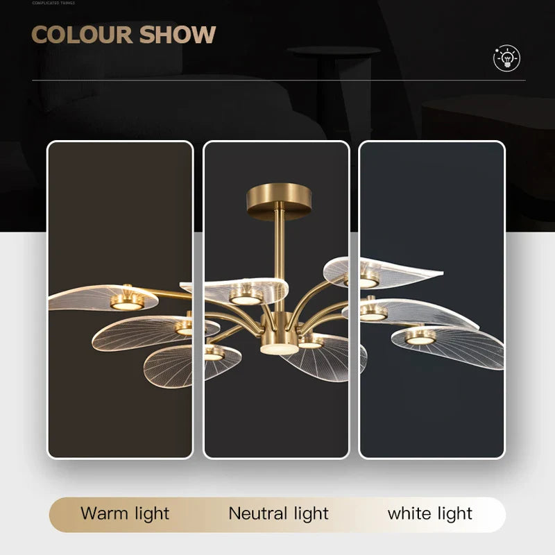 Afralia™ Golden Art Peacock LED Chandelier for Modern Luxury Living Room Bedroom Dining Hotel