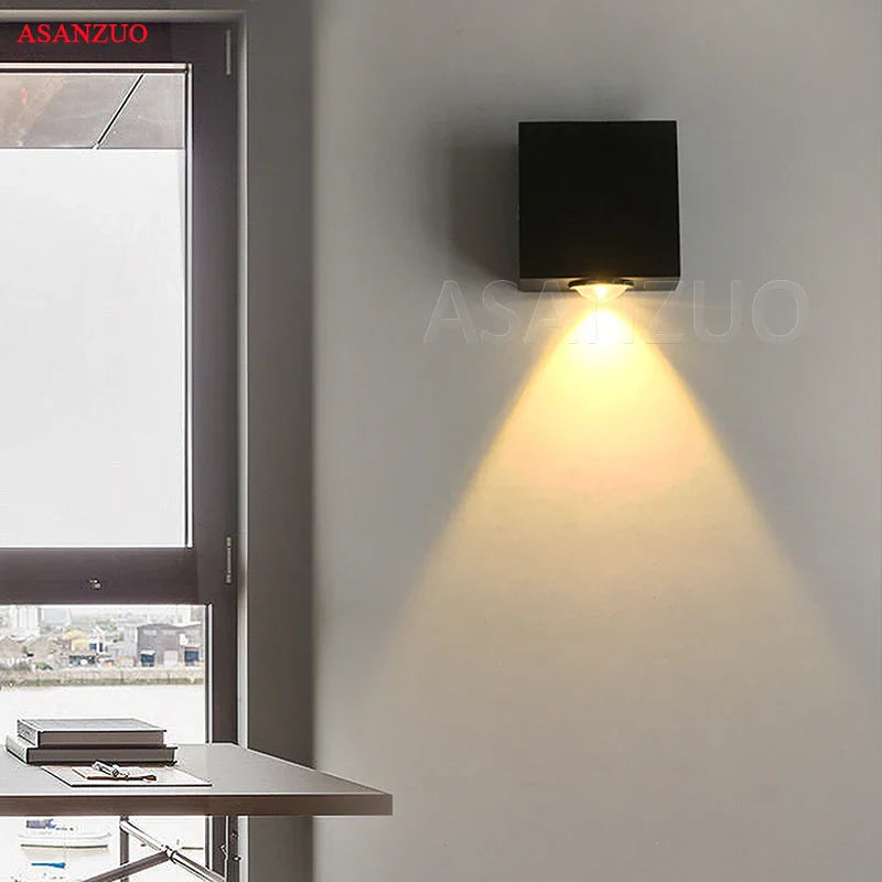 Afralia™ 3W LED Square Wall Lamp Spot Light Modern Home Decoration