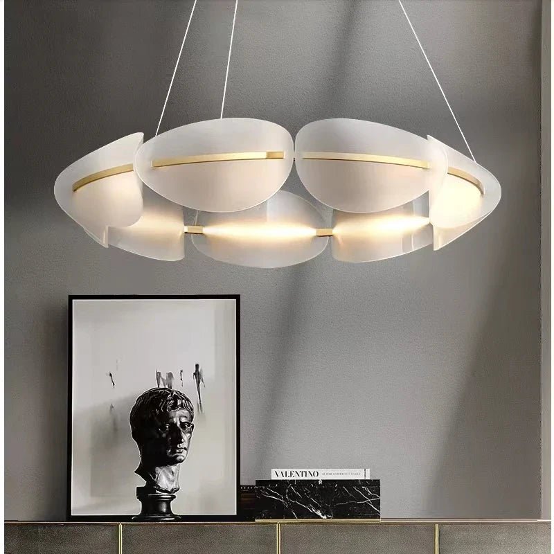 Afralia™ Circular Petal LED Chandelier for Home Decor - Nordic Luxury Lighting Fixtures