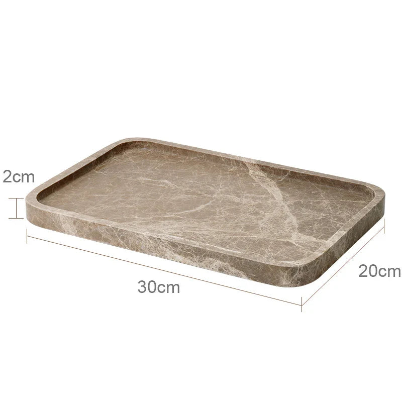 Afralia™ Marble Bathroom Accessories Set Soap Dish Soap Holder Vanity Tray