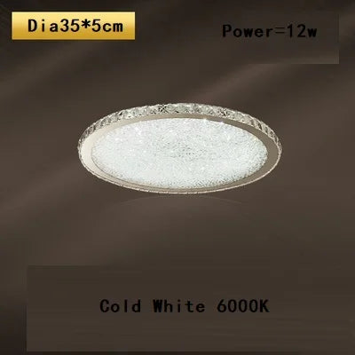Afralia™ Crystal Round Ceiling Lamp: Nordic Light Luxury LED Home Lighting for Bedroom and Living Room