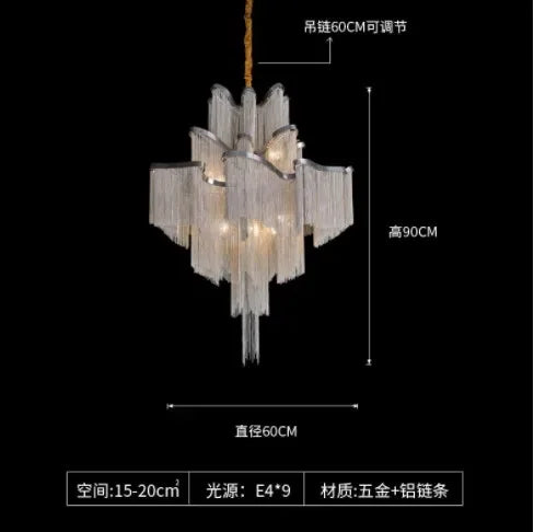 Afralia™ Luxury Tassel Chandelier: Modern Design for Home Decor Lighting