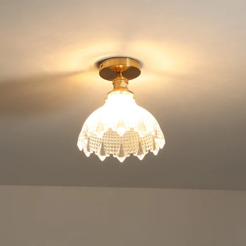 Afralia™ Glass LED Ceiling Light for Corridor Balcony Modern Indoor Lighting