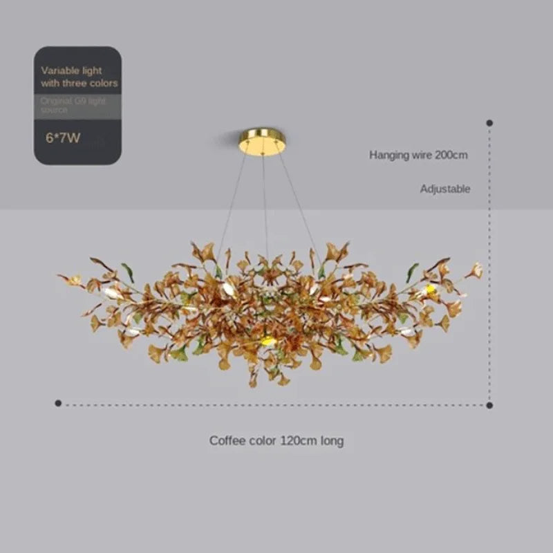 Afralia™ Modern Glass Chandelier Luxury Lighting for Dining Living Room Villa Decor
