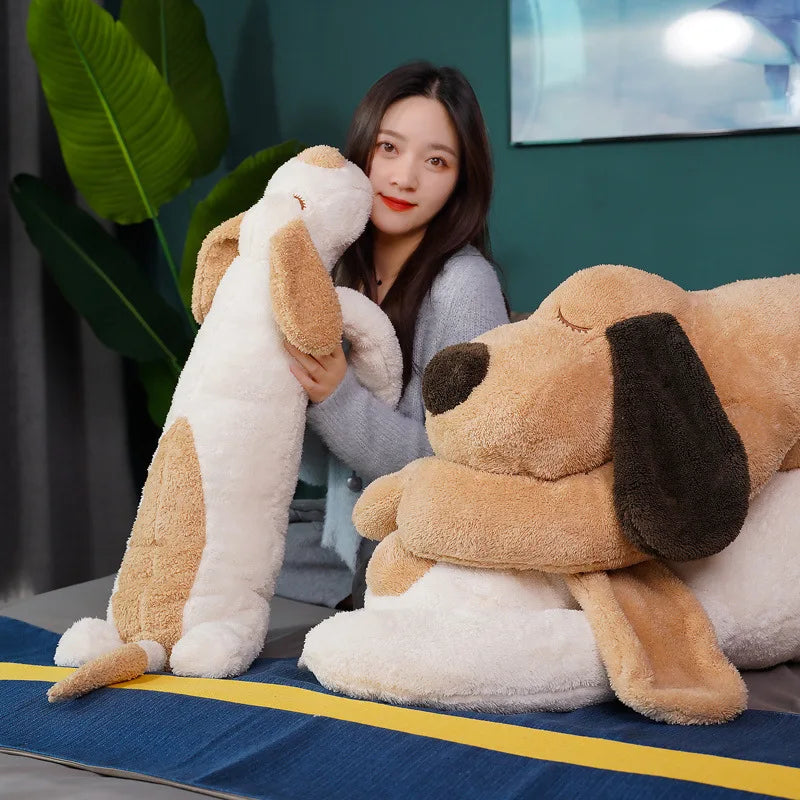 Afralia™ Paddy Dog Body Pillow for Side Sleeping Comfort and Pregnancy Support