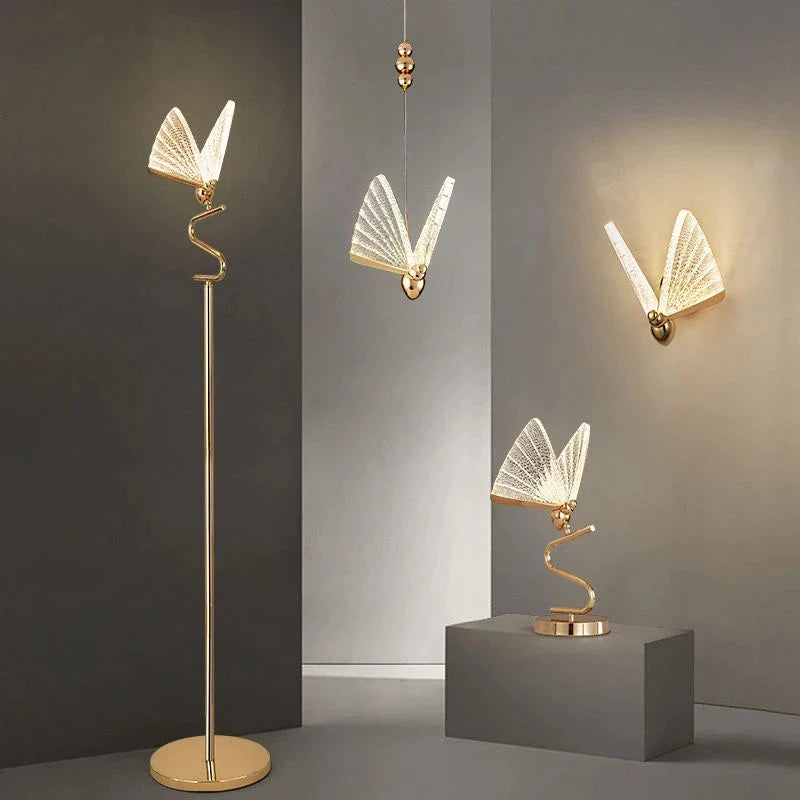 Afralia™ Butterfly LED Pendant Lamp: Modern Luxury Decor for Staircase, Bedroom, Aisle.