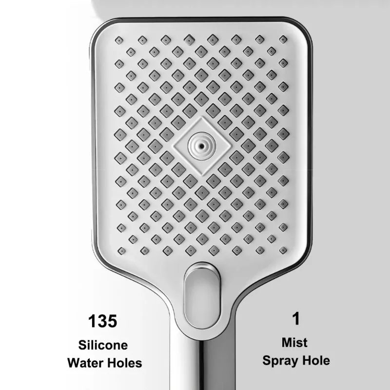 Afralia™ Large Flow 3-Speed Rain Shower Head for High Pressure Bathroom Experience