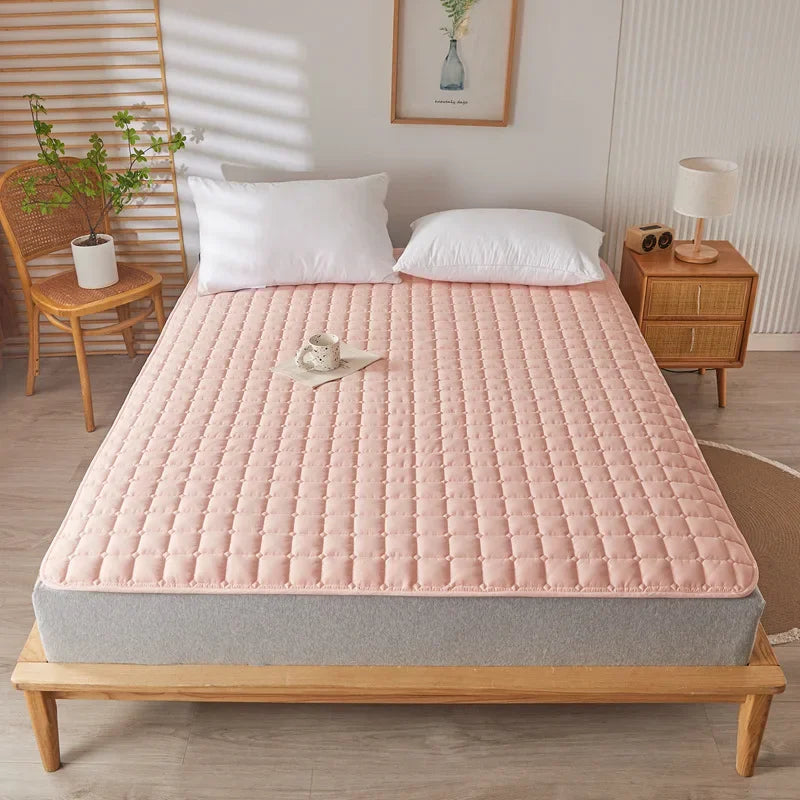 Afralia™ Soft Quilted Mattress Cushion for Home Bedroom, Non-Slip and Skin-Friendly