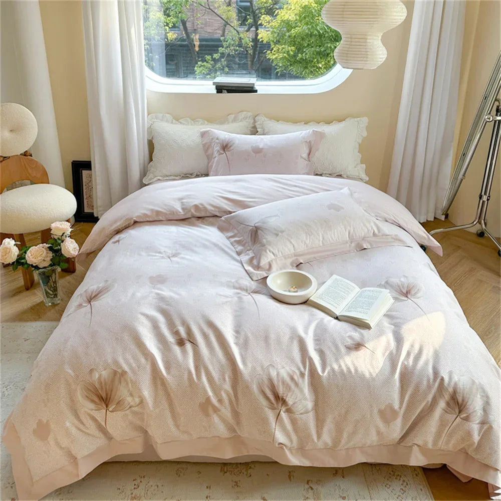 Afralia™ Colorful Bedding Set: King/Queen Size Bed Lines, Sheet, Pillowcase, Duvet Cover Set