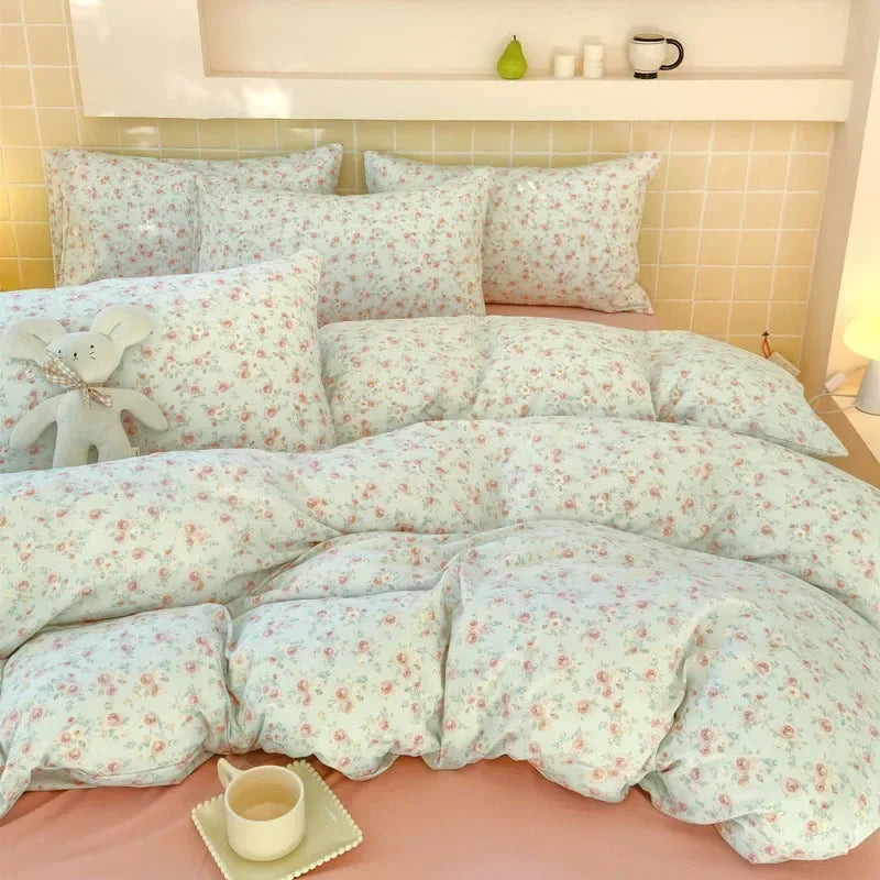 Afralia™ Jacquard Double-Layer Yarn Fitted Sheet Set - Cloud Touch Soft Skin-Friendly Bedroom Decor