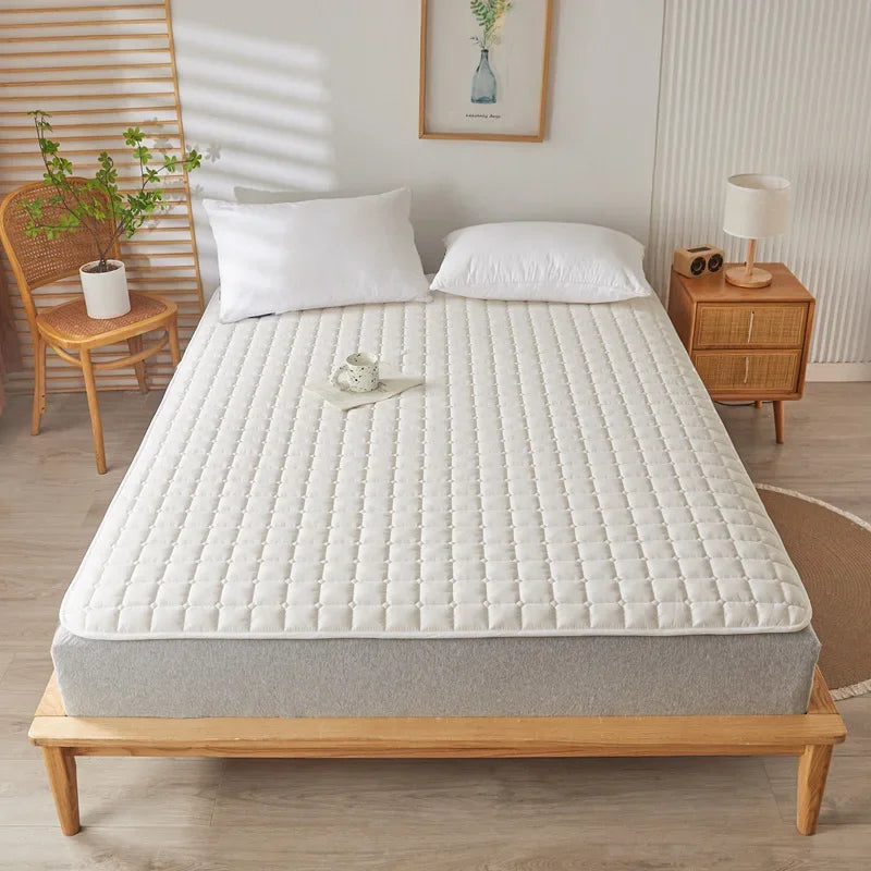 Afralia™ Soft Quilted Mattress Cushion for Home Bedroom, Non-Slip and Skin-Friendly