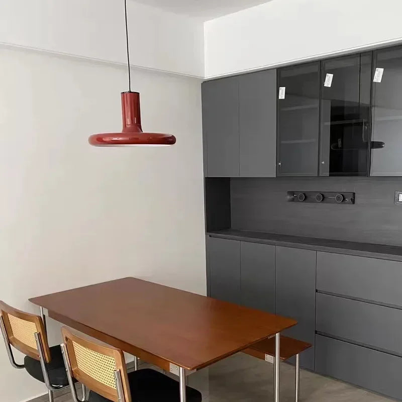 Afralia™ Vintage Red Pendant Lamp Chandelier for Kitchen Dining Living Room