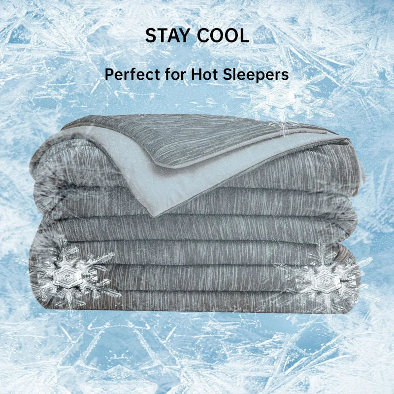 Afralia Super Soft Cooling Blanket King Size Skin-Friendly Quilted Bedspread