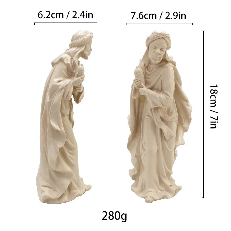 Afralia™ Holy Father Resin Sculpture Figure | Home Decor Christian Statue Figurine