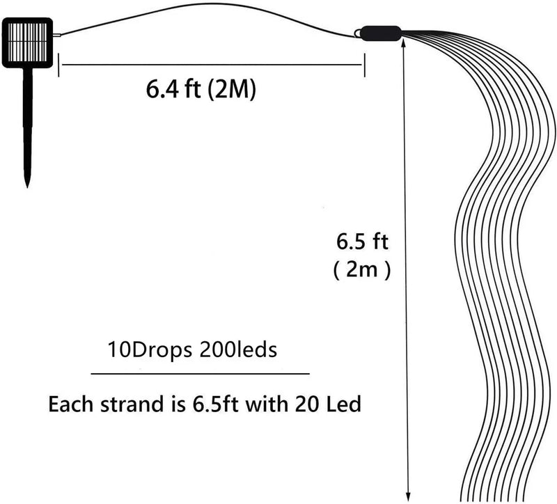 Afralia™ Solar Fairy Lights Tree Vine Branch String Lamp for Outdoor Xmas Wedding