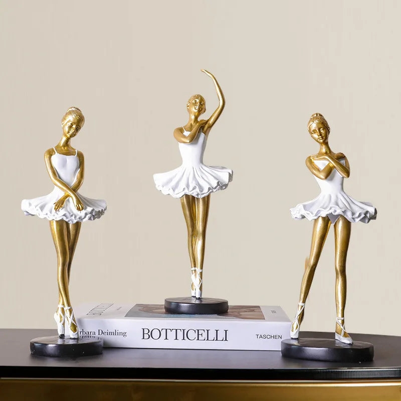Afralia™ Nordic Ballet Dance Girl Showpiece - Creative Dancer Figurine for Home Decor